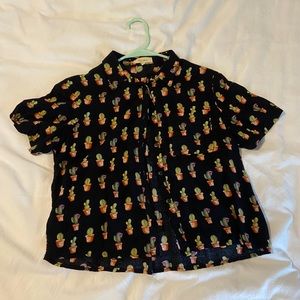 Cactus button up shirt